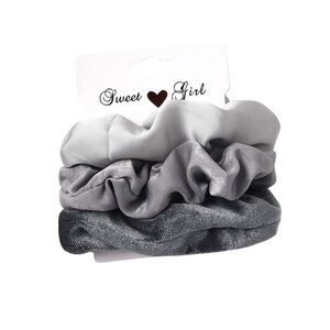 Shades Of Grey Set Of 3 Scrunchies